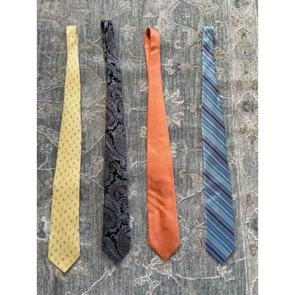 Set of 4 Designer Neckties (Tommy Hilfiger, Jones New York)